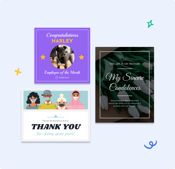 Decorate your card with icons and images
